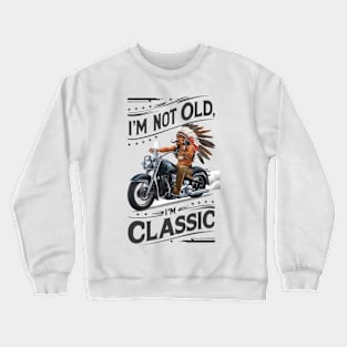 Timeless Rider: Vintage Motorcycle Tee Crewneck Sweatshirt